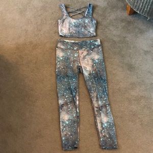 Matching Galaxy Leggings and Crop Tank